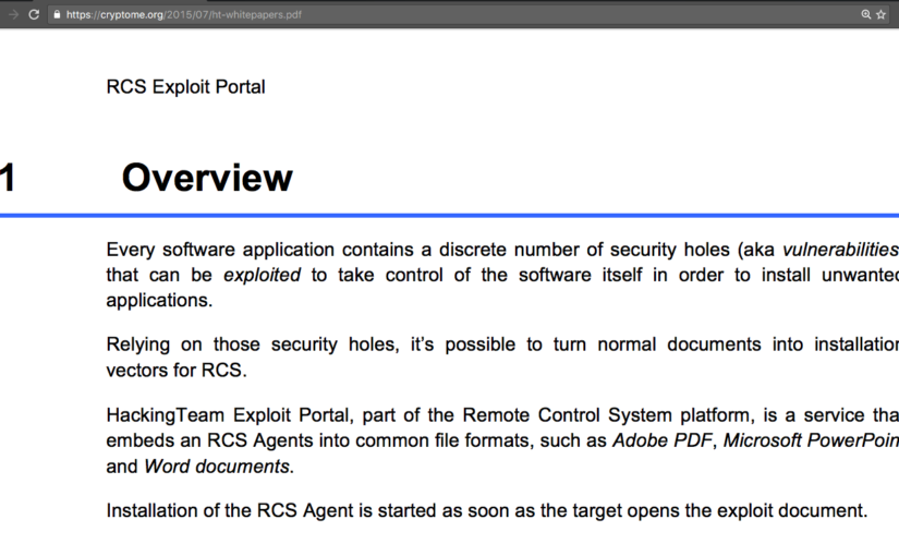 RCS Exploit Portal